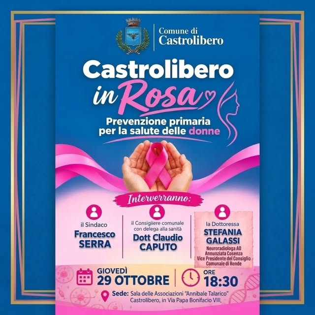 Plakat von Castrolibero in Rosa