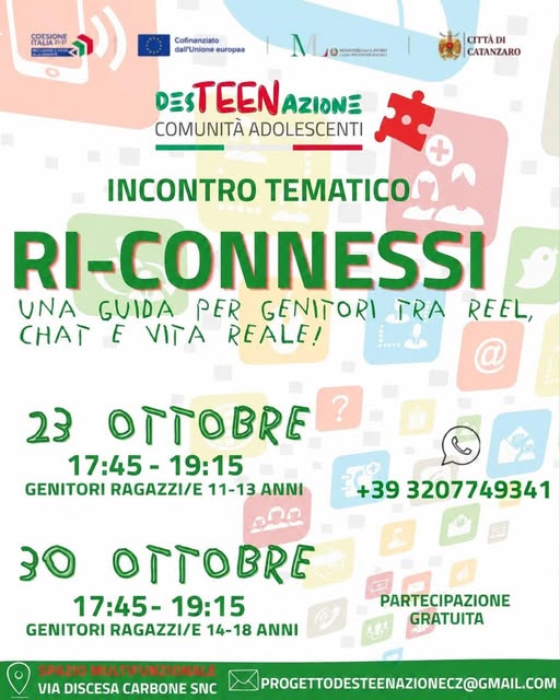 Affiche de RI-CONNESSI: UNA GUIDA PER GENITORI TRA REEL, CHAT E VITA REALE!