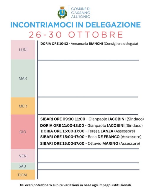 Affiche de INCONTRIAMOCI IN DELEGAZIONE