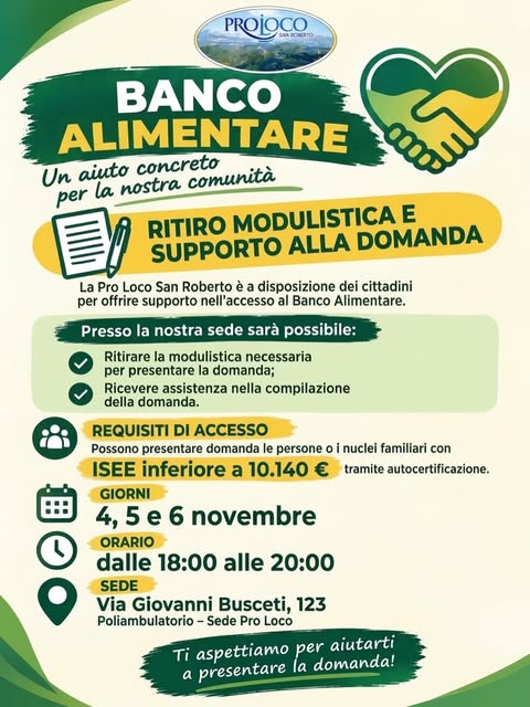 Affiche de Banco Alimentare - Ritiro modulistica e supporto alla domanda