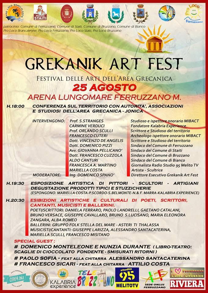 Locandina di Grekanik Art Fest - Festival delle Arti dell'Area Grecanica