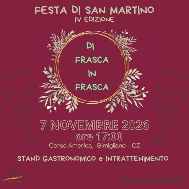 Plakat von FESTA DI SAN MARTINO - IV EDIZIONE DI FRASCA IN FRASCA