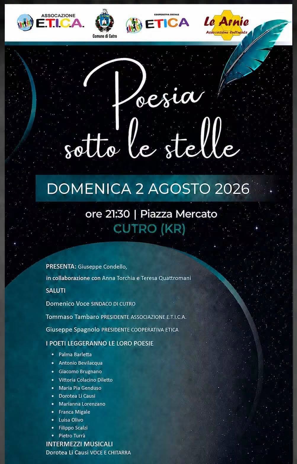 Locandina di Poesia sotto le stelle