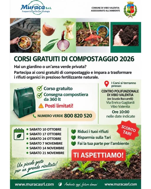 Plakat von Corsi Gratuiti di Compostaggio 2026
