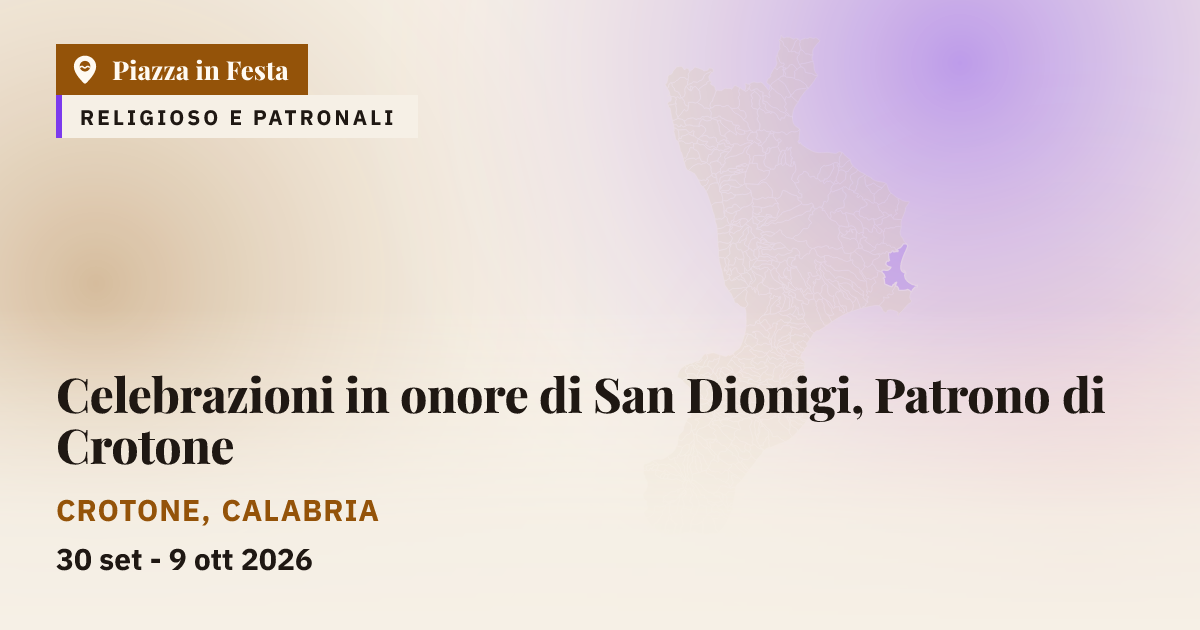 Festa patronale San Dionigi 2026