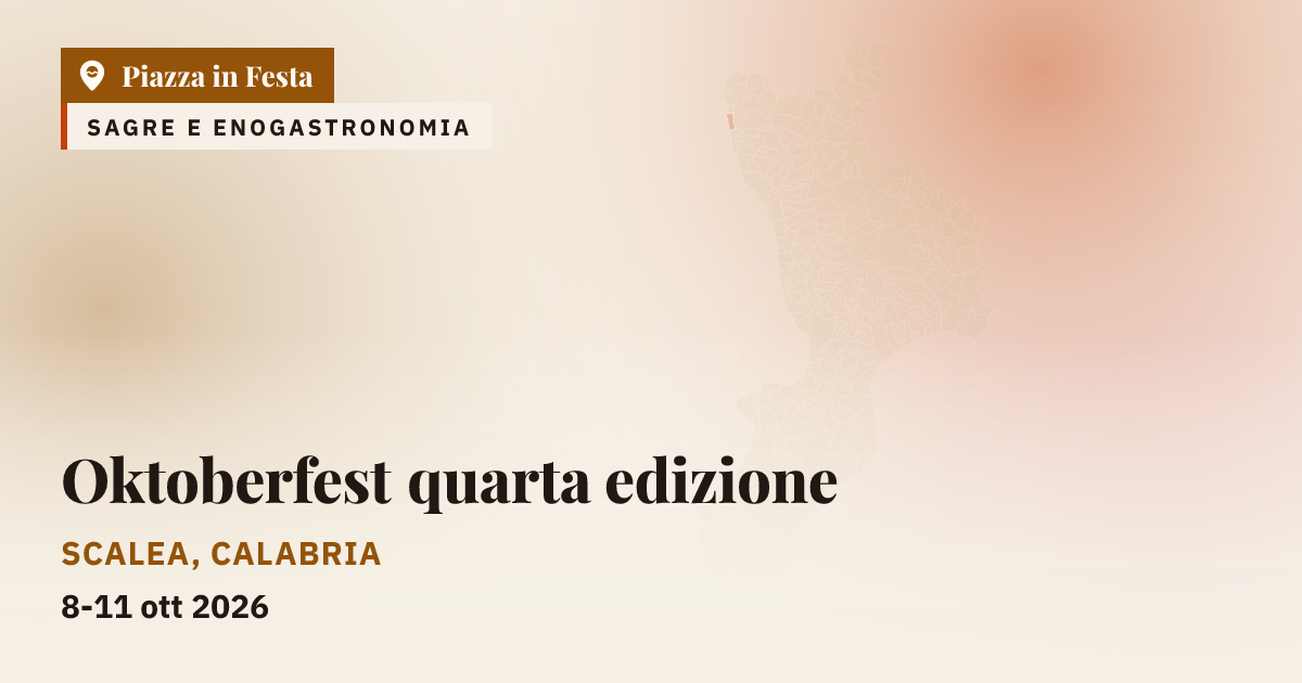 Oktoberfest quarta edizione